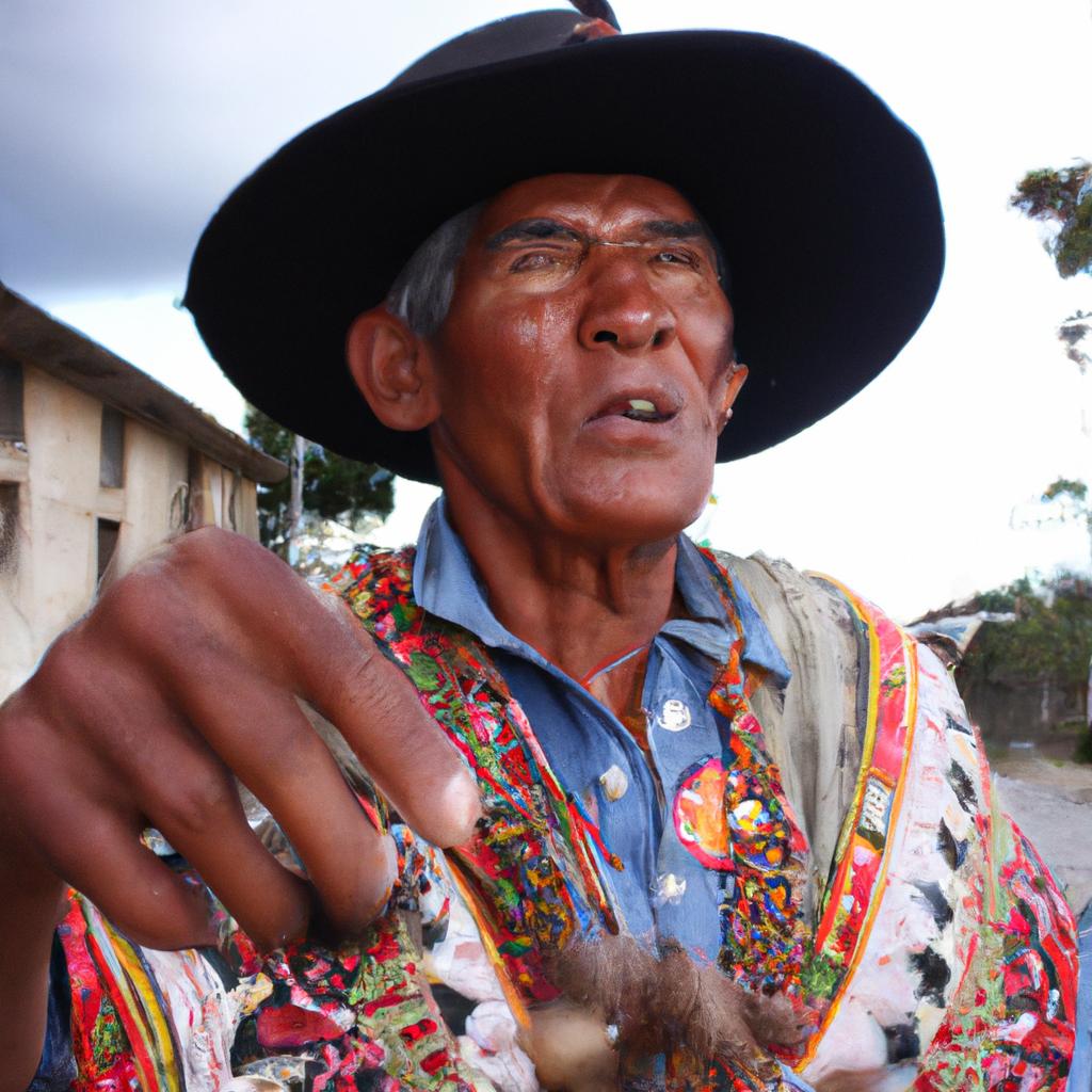 Indigenous storyteller sharing cultural tales